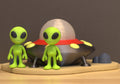 Flying Saucer and Alien Set
